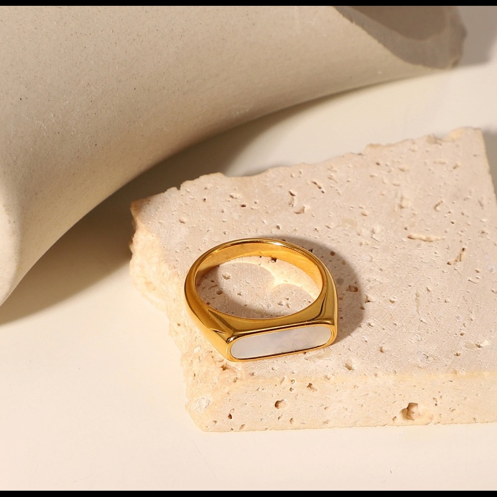White Marble Ring